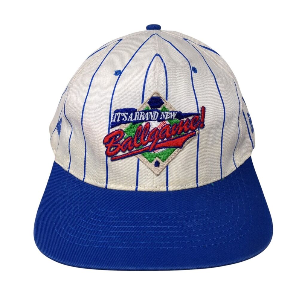 It's A Brand New Ballgame Snapback Hat Multi OSFA Striped NAPA KC